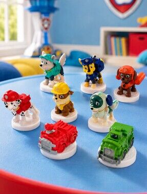 PAW Patrol Mini Figures Cake Toppers Party Favor Set of 8 Marshall Chase Rubble